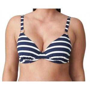 NEW PRIMA nayarit half padded plunge bikini top in water blue